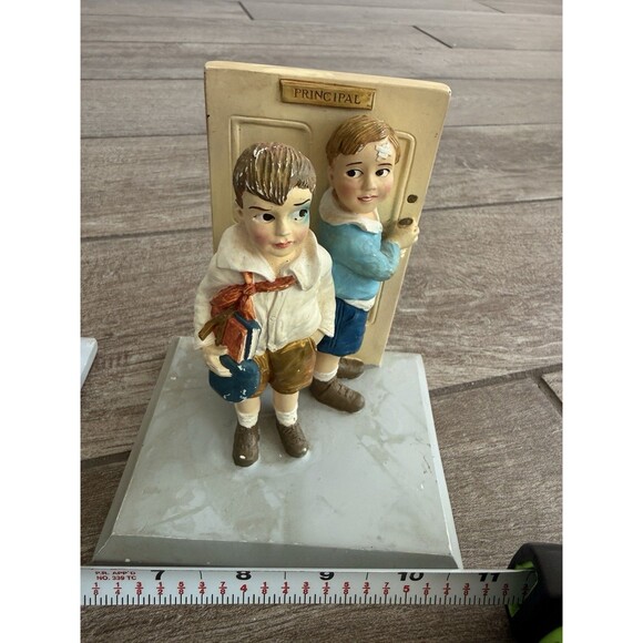 Rare Norman Rockwell Bookends Saturday Evening Post The Principal 820/2000 - Picture 12 of 12